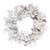 VIC-K171225LED - 24" Flocked Atka Pine Wreath 3mm 150 Warm White - Vickerman