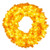 VIC-K237225LED - 24" Flocked Yellow Wreath Dura Lit 50 YL - Vickerman