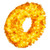 VIC-K237225LED - 24" Flocked Yellow Wreath Dura Lit 50 YL - Vickerman
