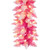VIC-K255313LED - 9' x 12" Flocked Pink Garland Dura Lit 100 Warm White - Vickerman