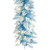 VIC-K255813LED - 9' x 12" Flocked Baby Blue Garland Dura L 100 Warm White - Vickerman