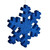 VIC-L134602 - 18" Blue Outdoor Glitter Snowflake - Vickerman