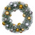 VIC-LS203619 - 18" Frosted Green Wreath Silver/Gold - Vickerman