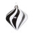 VIC-M133277 - 6" Black-white Candy Glitter Swirl Diamond - Vickerman