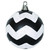VIC-M143777 - 6" Black-wht Matte-glit Chevron Ball - Vickerman