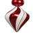 VIC-M149723 - 24" White/Red Peppermint Finial - Vickerman