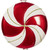 VIC-M153003 - 18.5" Red-white Swirl Candy Glitter - Vickerman