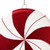 VIC-M153303 - 6" Red-white Swirl Flat Candy - Vickerman