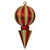 VIC-M153403 - 12" Red-lime Striped Ball Finial - Vickerman