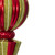 VIC-M153403 - 12" Red-lime Striped Ball Finial - Vickerman
