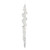 VIC-M188200 - 10" Clear Icicle W/ Silver Glitter, 6-Pack - Vickerman