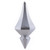 VIC-MC191007D - 8" Silver Candy Diamond Finial, 2-Pack - Vickerman