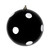 VIC-MC201517 - 6" Black Candy Ball White Dots, 4-Pack - Vickerman