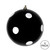 VIC-MC201517 - 6" Black Candy Ball White Dots, 4-Pack - Vickerman