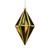 VIC-MC212114D - 5.5" Olive Shiny Finial Ornament, 4-Pack - Vickerman