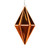 VIC-MC212118D - 5.5" Brn Orange Shiny Finial Ornament, 4-Pack - Vickerman