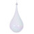 VIC-MC251111W - 4" White Iridescent Teardrop, 3-Pack - Vickerman