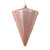 VIC-MT224358 - 6" Matte Rose Gold Cone Ornament, 3-Pack - Vickerman