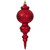 VIC-MT224503 - 10" Matte Red Finial Ornament, 2-Pack - Vickerman