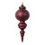 VIC-MT224565 - 10" Matte Burgundy Finial Ornament, 2-Pack - Vickerman