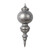 VIC-MT224587 - 10" Matte Pewter Finial Ornament, 2-Pack - Vickerman