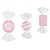 VIC-MT227179 - 7.5"-8" Pstl Pink Candy Assortment, 3-Pack - Vickerman