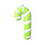 VIC-MT227373 - 11" Lime Enamel Candy Cane Ornament - Vickerman