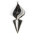 VIC-MT230212 - 12" Black/White Finial Gold Line Ornament - Vickerman