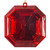 VIC-MT232803 - 6" Red Square Jewel Glitter Ornament, 2-Pack - Vickerman