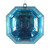 VIC-MT232812 - 6" Turquoise Square Jewel Glitter, 2-Pack - Vickerman