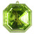VIC-MT232873 - 6" Lime Square Jewel Glitter Ornament, 2-Pack - Vickerman