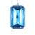 VIC-MT233002 - 8" Blue Rectangle Jewel Glitter Ornament, 2-Pack - Vickerman