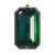 VIC-MT233074 - 8" Dark Green Rctngl Jewel Glitter Ornament, 2-Pack - Vickerman