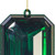 VIC-MT233074 - 8" Dark Green Rctngl Jewel Glitter Ornament, 2-Pack - Vickerman