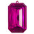 VIC-MT233079 - 8" Pink Rectangle Jewel Glitter Ornament, 2-Pack - Vickerman
