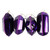 VIC-MT233266 - 4-5" Purple Jewel Glitter Ornament Assorted, 4-Pack - Vickerman