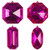 VIC-MT233279 - 4-5" Pink Jewel Glitter Ornament Assort, 4-Pack - Vickerman
