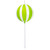 VIC-MT252473W - 23.6" Lime Enamel Round Lollipop - Vickerman