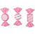 VIC-MT252859W - 7.5" Hot Pink Enamel Candy Assort, 3-Pack - Vickerman
