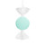 VIC-MT253027W - 7" Aqua Swirl Enamel Candy Assort, 3-Pack - Vickerman