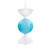 VIC-MT253052W - 7" Light Blue Swirl Enamel Candy As, 3-Pack - Vickerman