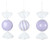 VIC-MT253086W - 7" Lavender Swirl Enamel Candy Assorted, 3-Pack - Vickerman