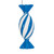 VIC-MT253202W - 4" Blue Swirl Enamel Candy Assort, 6-Pack - Vickerman