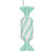 VIC-MT253227W - 4" Aqua Swirl Enamel Candy Assort, 6-Pack - Vickerman