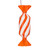 VIC-MT253228W - 4" Orange Swirl Enamel Candy Assort, 6-Pack - Vickerman