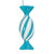 VIC-MT253252W - 4" Light Blue Swirl Enamel Candy As, 6-Pack - Vickerman