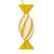 VIC-MT253278W - 4" Yellow Swirl Enamel Candy Assort, 6-Pack - Vickerman