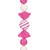 VIC-MT253459 - 5.5" Hot Pink Enamel Candy Garland - Vickerman