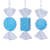 VIC-MT255032W - 7-8" Baby Blue Icy Sugar Flat Candy, 3-Pack - Vickerman