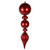 VIC-MT257603UV - 30" Red UV Candy Ball Swirl Finial - Vickerman